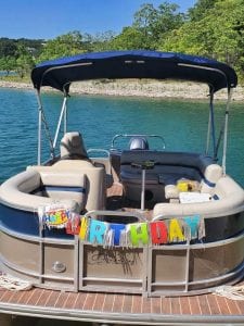 Birthday celebration boat
